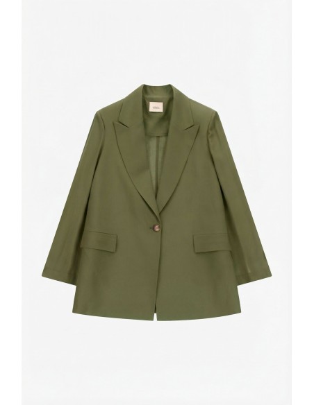 Blazer de um só peito com bolsos frontais Dixie