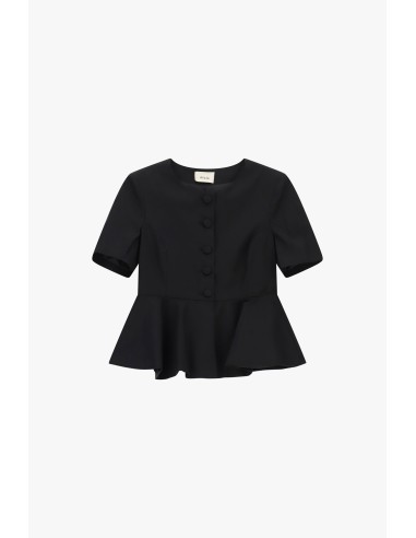 Blazer curto com mangas curtas e peplum Dixie