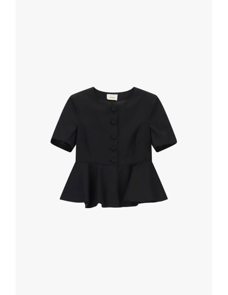 Blazer curto com mangas curtas e peplum Dixie
