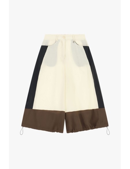Bermudas Largas com Pormenores Colorblock e Cordão Ajustável Dixie