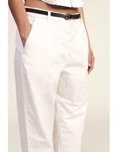 Calças Chino-Fit com Cintura Fina e Barras Viradas Dixie