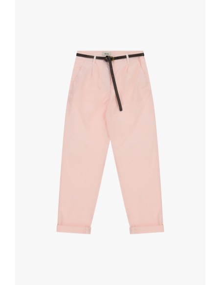 Calças Chino-Fit com cintura fina e barra virada Dixie