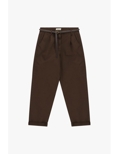 Calças chino fit com cintura estreita e barras viradas Dixie