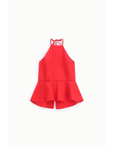 Top evasé com decote halter Dixie