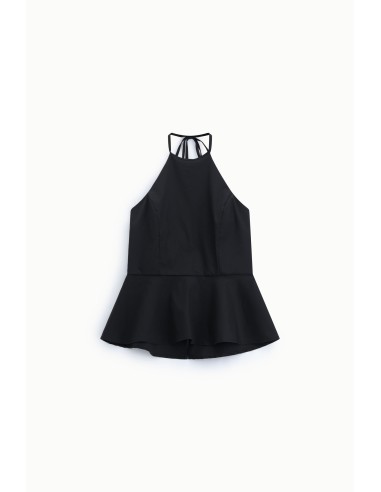 Top evasé com decote halter Dixie