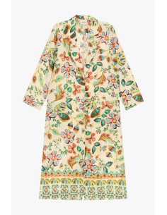 Casaco duster com estampa floral vibrante Dixie