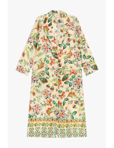 Casaco duster com estampa floral vibrante Dixie