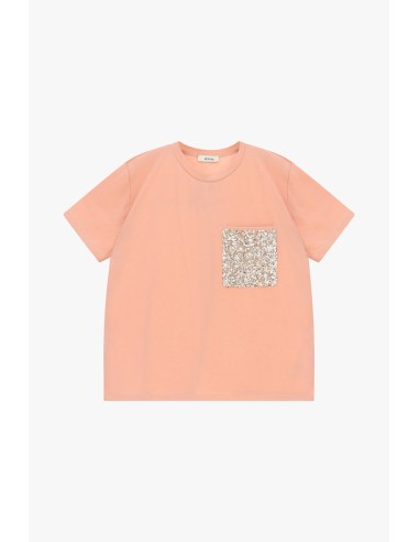 T-Shirt de manga curta com bolso de lantejoulas Dixie