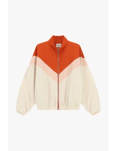 Bomber com fecho de correr e padrão em blocos de cor Dixie 2