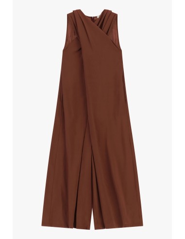 Vestido longo sem mangas com painel frontal amplo Dixie