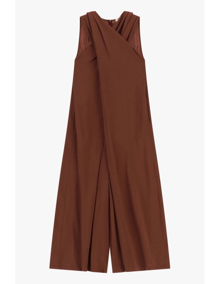 Vestido longo sem mangas com painel frontal amplo Dixie