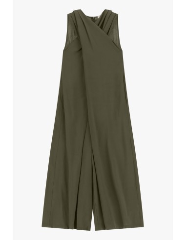 Vestido longo sem mangas com painel frontal amplo Dixie
