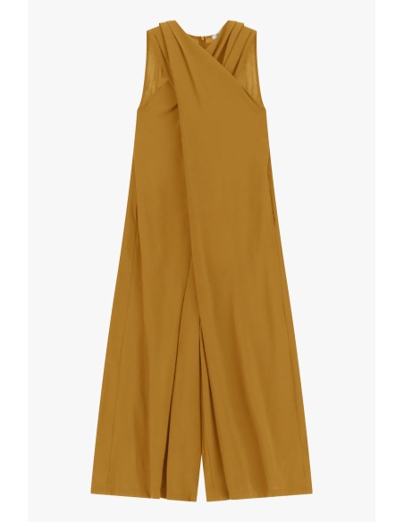 Vestido Longo Sem Mangas Com Painel Frontal Largo Dixie