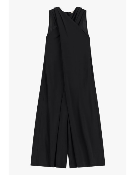 Vestido comprido sem mangas com painel frontal amplo Dixie