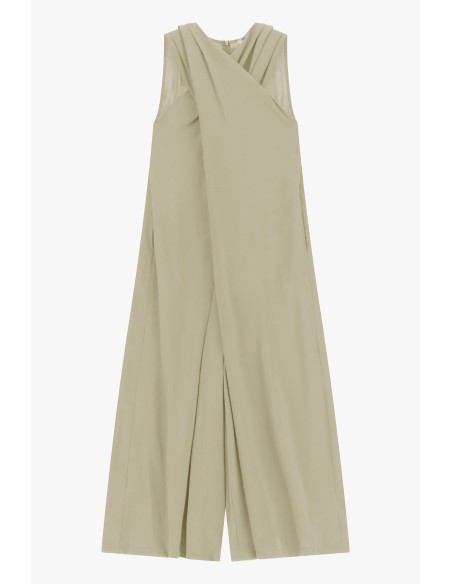 Vestido longo sem mangas com painel frontal amplo Dixie