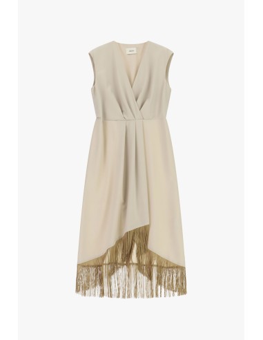 Vestido Midi Sem Mangas Com Franjas Assimétricas Dixie