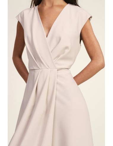 Vestido midi sem mangas com franjas assimétricas Dixie