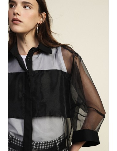 Camicia Oversize Trasparente Con Maniche A Tre Quarti Dixie - Vesti...