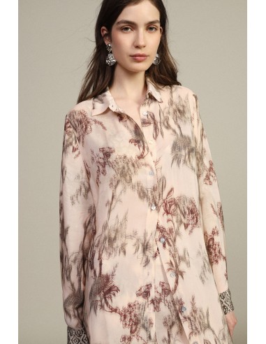 Vestido Longo Estampado Floral Com Botões Frontais Dixie