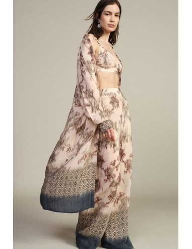 Vestido Longo Estampado Floral com Botões Frontais Dixie
