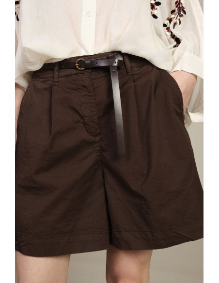 Shorts Regular-Fit com Pinças e Cintura Estreita Dixie