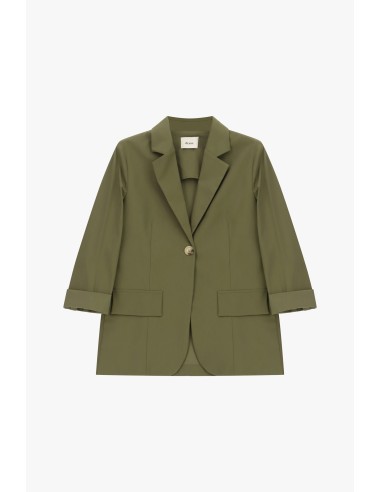 Blazer de abotoamento simples com bolsos de aba Dixie