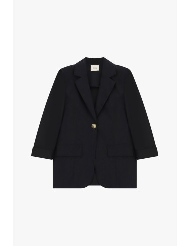 Blazer de corte simples com bolsos de aba Dixie
