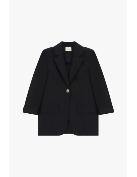 Blazer de corte simples com bolsos de aba Dixie