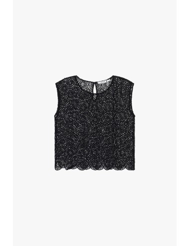 Blusa Bordada Sem Mangas Com Acabamento Festonado Please
