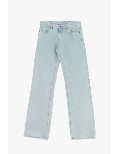 Jeans cinco bolsos perna reta cintura alta Please