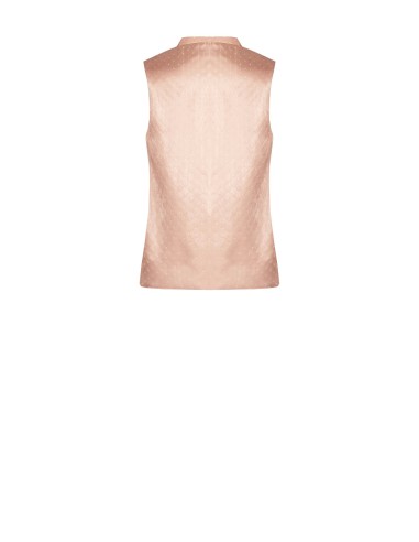 Blusa acinturada ampla em cetim laminado com strass Rinascimento
