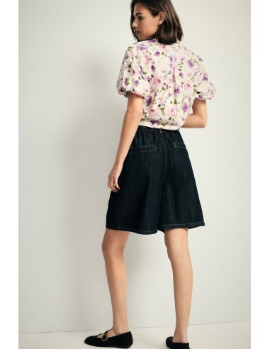 Shorts até ao joelho em denim com cinto Please