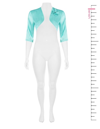 Bolero — cobertura para os ombros em cetim com flor e strass Rinascimento Curvy