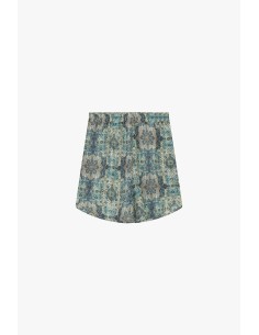 Shorts corte regular com padrão paisley e cós elástico Dixie 2