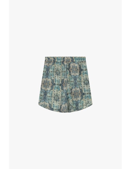 Shorts de corte regular com estampa paisley e elástico Dixie