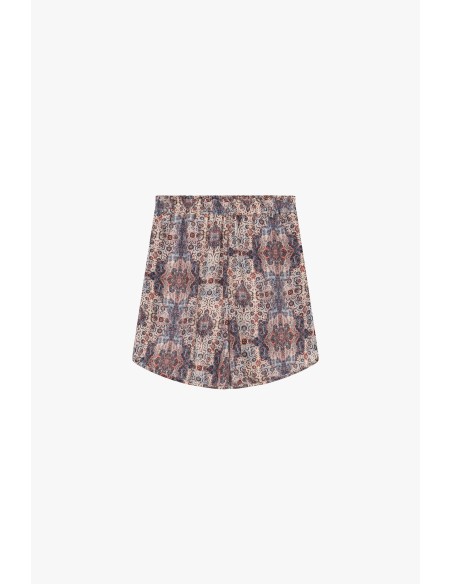 Shorts corte regular com padrão paisley e cós elástico Dixie