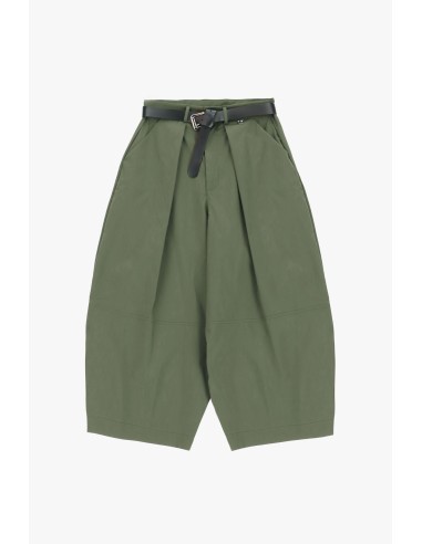 Calças Palazzo Cropped com Cinto e Pregas Dixie