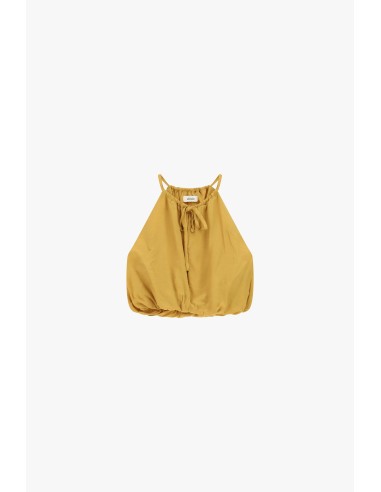 Top Cropped com Alças Finas e Barra Franzida Dixie