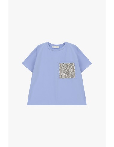 T-Shirt com bolso aplicado com lantejoulas Dixie