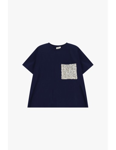 T-Shirt com bolso aplicado com lantejoulas Dixie