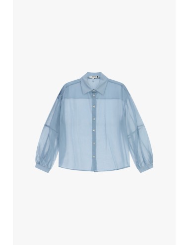 Camisa Oversize Transparente Com Colarinho Clássico Please