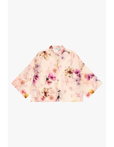 Camisa ampla com mangas três-quartos e estampa floral Dixie