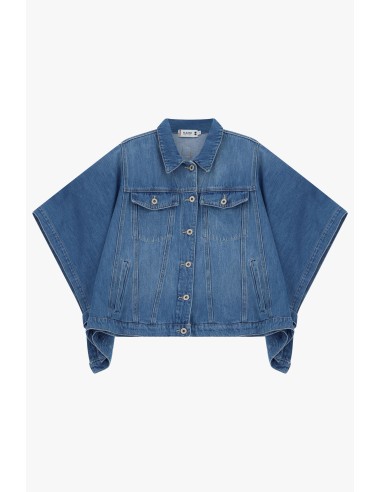 Casaco de ganga oversize com mangas largas Please