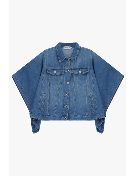 Casaco de ganga oversize com mangas largas Please