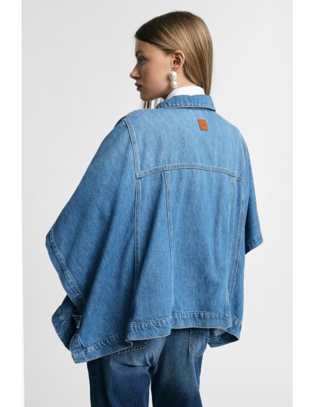 Jaqueta de ganga oversize com mangas largas Please