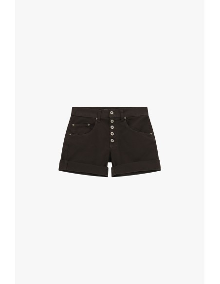 Shorts corte regular com dobra e botões Please