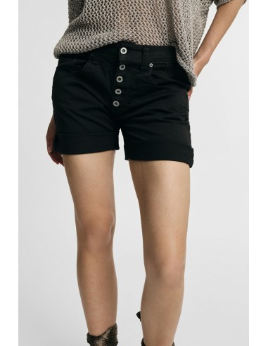 Shorts de corte regular com dobra e botões Please