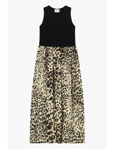 Vestido longo sem mangas com estampado animal Dixie