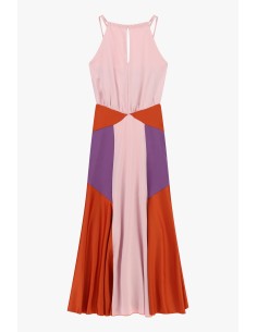 Vestido longo com aplicações geométricas e alças finas Dixie 2