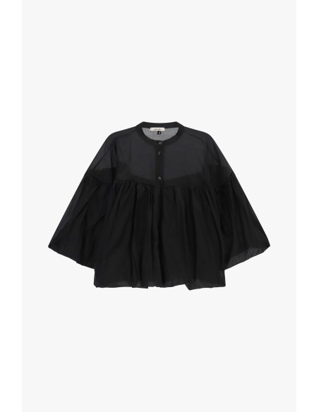 Blusa ampla com mangas morcego e decote redondo Dixie